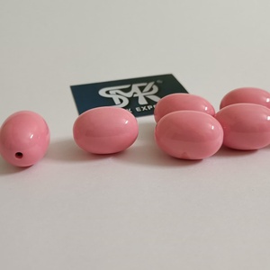 Cuentas de resina ovaladas rosas hechas a mano para diseño de joyería, cuentas artesanales ligeras para collar de pulsera DIY y accesorios hechos a mano - Product Image 5