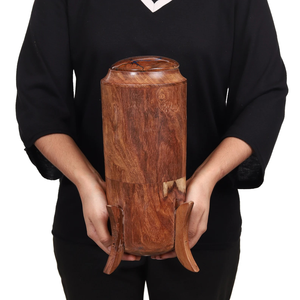 Urna de cremación de palisandro para quemar fractal con patas urnas de cremación con incrustaciones de epoxi hechas a mano para cenizas humanas y de mascotas - Product Image 2