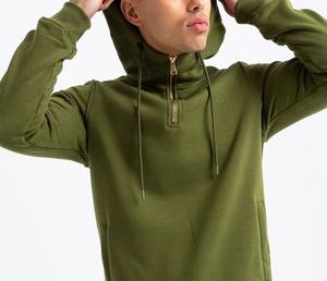 Sudaderas con capucha de manga larga de alta calidad para hombre, conjunto corto, ropa informal de algodón 100% para invierno, Color blanco - Product Image 4