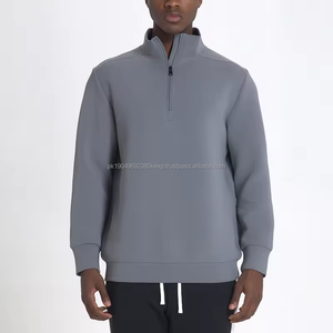 Sudaderas de Alta Calidad para Hombre, Sudaderas Lisas Personalizadas, Sudadera con Cierre de Cremallera de un Cuarto, Sudadera con Cuello de Cremallera para Hombre - Product Image 1