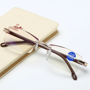 Gafas de Lectura sin Marco con Corte de Diamante y Logotipo Personalizado a la Moda, con Luz Anti-Azul y Lentes <span class=keywords><strong>Progresivos</strong></span> para Hombres y Mujeres - Product Image 4
