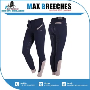 Venta al por mayor de pantalones de compresión para montar a caballo para adultos con parche en la rodilla, espinilleras, protectores de piernas para uso deportivo para hombres y mujeres - Product Image 5