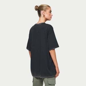 Camiseta lavada ácida de alta calidad con logotipo personalizado para hombre, Camiseta de algodón liso vintage Styli con estampado gráfico de gran tamaño, camiseta de manga vuelta - Product Image 6