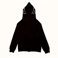 Sudadera con capucha y cremallera completa para hombre, diseño OEM, de invierno, de primera calidad, estilo urbano, mezcla de algodón, bordada, con estampado puff de gran tamaño