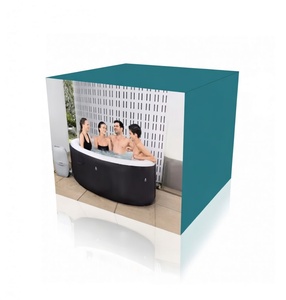 Jacuzzi Inflable Profesional para 2-4 Personas – Spa de Masaje con Burbujas de Alta Presión de 120 Chorros – Hidromasaje Redondo Portátil para Exteriores - Product Image 2