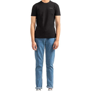 เสื้อยืดคอกลมสำหรับผู้ชายเสื้อยืดกีฬาคอกลมพิมพ์ลายเสื้อยืดโอเวอร์ไซส์ผ้าคอตตอน100% แบบเรียบขนาด US - Product Image 1