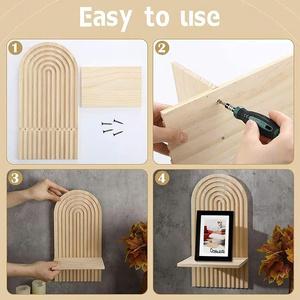 <b>Wall</b> <b>Shelf</b> Boho <b>Wall</b> Decor for Living Room Vintage <b>Shelf</b> Decor Hanging <b>Shelves</b> for <b>Wall</b> Mounted, Handmade Nhat Minh Wholesale - Product Image 2