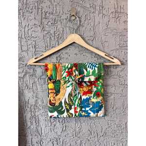 Ensemble de pyjama en coton fait main à imprimé tropical, vêtements de détente avec taille élastique, doux et respirant pour les demoiselles d'honneur, la mariée - Product Image 3