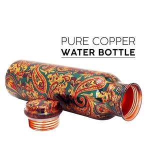 Customized Design Printed Hammered <b>Copper</b> <b>Water</b> <b>Bottle</b> Ayurvedic Pure <b>Copper</b> Vessel Yoga <b>Water</b> <b>Bottle</b> for Drinking Metal - Product Image 5