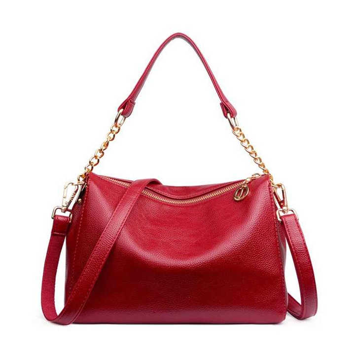 OEM Wholesale Leather Shoulder Bag for Women Genuine Leather Shoulder Bag Fashionable Vintage Crazy Horse Leather Women Bag