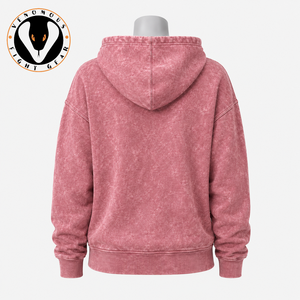 Sweat à capuche pour femme, effet délavé, tissu doux et coupe décontractée, conçu pour les collections streetwear modernes et décontractées. - Product Image 3