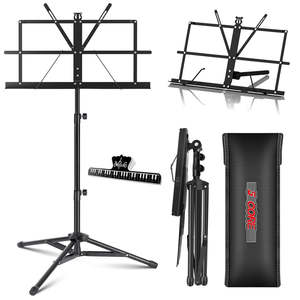 5 Core Music <b>Stand</b> Adjustable 57 <b>Desktop</b> Book <b>Stands</b> Sheet Holder All Metal Portable Bookstand - Product Image 1
