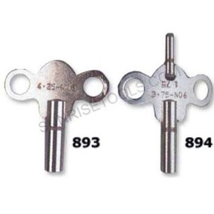 Llaves de acero dulce niquelado de un solo extremo Nos. 4 a 8 piezas de reloj - Product Image 1