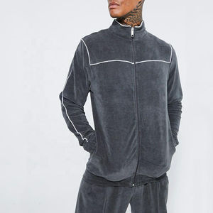 Chándal de terciopelo para hombre de última llegada de la mejor fabricación en ropa activa de alta calidad, chándal de terciopelo único cómodo y suave - Product Image 2