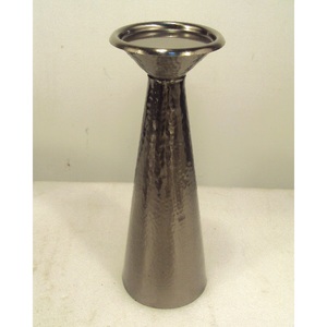 <b>Large</b> Size Antique Hammered Finished Aluminium Pillar <b>Candle</b> Holder for Home Living Room Table Top Decoration Use - Product Image 4