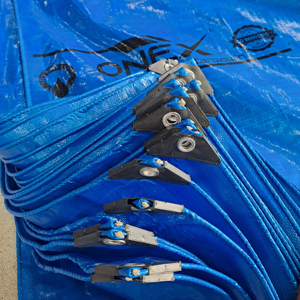 Top vente taille personnalisée PE bâche maille tissu imperméable résistant à la déchirure oeillets lourds meilleur prix polyvalent extérieur - Product Image 1