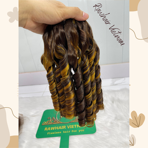 Vente en gros d'extensions de cheveux Remy bouclés à double trame vendeurs de cheveux humains bon marché au Nigeria-trame de cheveux en vrac - Product Image 4