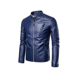 Veste en cuir chaude d'hiver pour hommes Vêtements décontractés Veste en cuir pour hommes - Product Image 4