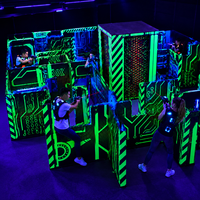Sistema de Arena de Laser Tag Comercial Personalizado, Equipo de Juego de Disparos Multijugador para Interiores, para Parques de Diversiones y FEC