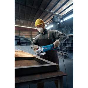 Meuleuse d'angle électrique professionnelle JR bleue de 2700 watts, 27-230 sans fil avec interrupteur à gâchette, 220V, application de polissage - Product Image 3