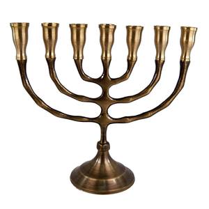 Antique copper menorah candle holder classic shape Christmas decoration wedding centerpiece candle <b>stick</b> holder home table top - Product Image 1