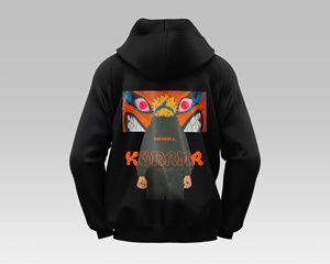 Venta al por mayor de Sudadera con capucha de gran tamaño en blanco mezcla de algodón de lujo, hombro caído, sudadera personalizable con forro polar - Product Image 3