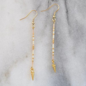 Boucles d'oreilles à perles de qualité supérieure, boucles d'oreilles longues à perles, boucles d'oreilles bohèmes, boucles d'oreilles délicates - Product Image 2
