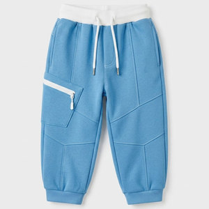 Pantalon de jogging léger pour garçons, taille haute, cordon de serrage, 100 % coton, matière respirante pour la course, le jeu et le quotidien, élégant - Product Image 1