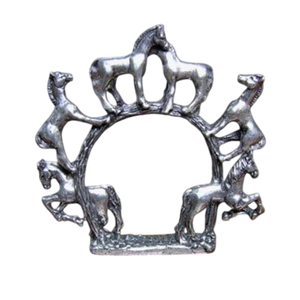 Anillo para Servilletas con Forma de Caballo Clásico, Soporte Metálico para Servilletas, Decoración para Bodas, Cenas, Navidad, Fiestas, Cumpleaños - Product Image 1
