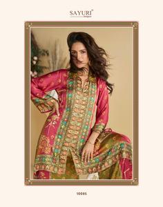 Ensemble de cordons de créateur Sayuri en gros, très demandé, avec de la soie crêpe de qualité supérieure et des broderies miroir pour les femmes, à porter pour les fêtes ou à offrir en cadeau - Product Image 2