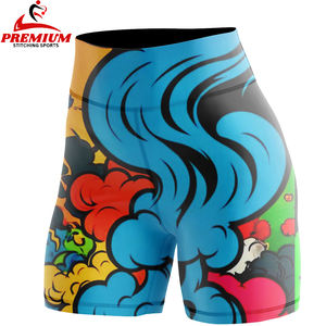 Shorts cyclistes taille haute personnalisables pour femmes, leggings tricotés respirants pour le yoga décontracté, shorts de sport d'été pour équipes - Product Image 6