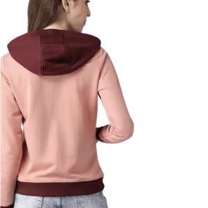 Pull-over à capuche en coton personnalisé pour femmes avec logo sur le devant Streetwear à la mode de meilleure qualité pour les femmes Sweat à capuche respirant - Product Image 2