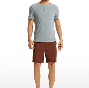 Camiseta ligera de calidad superior de la mejor calidad para hombre, último diseño, precio bajo, cuello redondo con botón de manga corta más cerca - Product Image 6