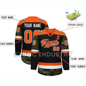 Jersey de Hockey sobre Hielo para Adultos, Totalmente en Poliéster, Estilo de Tela con Impresión por Sublimación, Uniforme Personalizado para Práctica de Hockey - Product Image 5