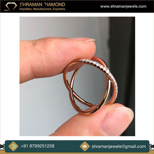 VVS1 1,64 TCW y DEF Color 9 gramos 14K chapado en oro Anillo de diamantes de moissanita delicado para mujer del fabricante indio - Product Image 2