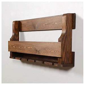 Floor Type Traditional Sustainable Multifunction Sheesham Wood Wine <b>Rack</b> Gloss <b>Holder</b> 8 Bottles Hangers 6 Wine <b>Storage</b> <b>Racks</b> - Product Image 1