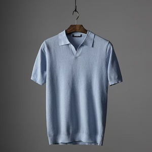 Ventes en gros de polos de travail pour hommes en coton avec logo brodé personnalisé, uniformes, polos de golf, polos respirants à séchage rapide - Product Image 3