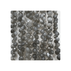 Qualité supérieure 7-8mm pierre de lune grise naturelle perles en forme d'oignon à facettes brin de 8 pouces pour la fabrication de bijoux perles de pierres précieuses - Product Image 1