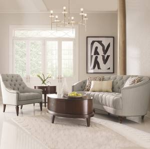 Sofa Made of Mahogany Wood High Quality with Grey Color and Upholstery for Hotel Apartment Villa Use - Product Image 1