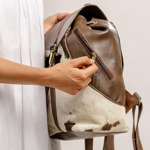 Mochila de cuero impermeable de gran capacidad, organizador de viaje, bolsa de pañales de bebé personalizada, forro de cuero genuino, ASA, producto a granel - Product Image 5