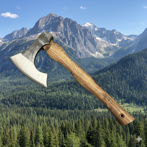 Lot de 3 haches à manche en acier, fabriquées à la main, lame forgée en acier à haute teneur en carbone, qualité industrielle, pour la chasse, la coupe et le hachage - Product Image 2