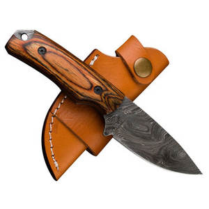 Couteau de poche personnalisé en acier Damas avec manche en bois fait main Support de personnalisation incroyable (OEM) - Product Image 5