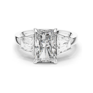 Anillo de Diamante de Laboratorio con Corte Radiante de 4.4 CT para Mujer, Claridad VVS-VS EF, Oro de 18K, 14K, 10K y Plata 925, Oro Rosa, Amarillo, Blanco - Product Image 3