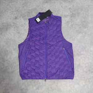 Gilet de sport d'hiver pour homme, veste chaude à col montant avec fermeture éclair, manches matelassées, design en V pour la randonnée et la course à pied - Product Image 2