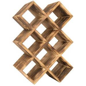 Brown Solid Wood Wine Bottle Storage Rack Holder for <b>Kitchen</b> Home Decoration Dining <b>Table</b> champagne Wine Display Rack Holder bar - Product Image 1