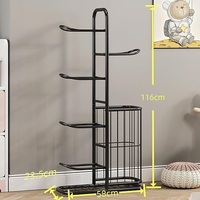 Élégant égouttoir à vaisselle pliable en acier inoxydable à 7 niveaux, design durable, portable, multifonctionnel, avec roulettes, étanche