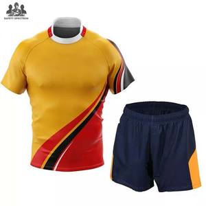 Uniformes d'équipe de rugby en gros |   Ensemble de shorts en jersey respirant personnalisé |   Écologique, séchage rapide, 100% polyester |   Vêtements de match pour club | - Product Image 4