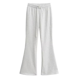 Pantalones acampanados con cordón para mujer, pantalones clásicos ajustados estilo lápiz, ropa de trabajo informal holgada, ropa de fiesta, pantalones acampanados cómodos para discotecas - Product Image 2