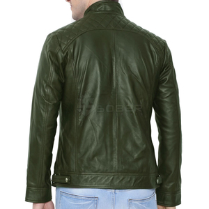 Chaqueta de cuero de invierno para hombre superventas último estilo con cuello levantado bajo MOQ al por mayor - Product Image 3
