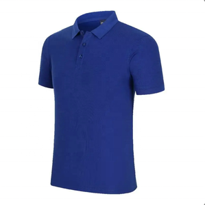Chemises pour hommes grandes tailles en polyester/coton respirant, logo personnalisé imprimé en sérigraphie, anti-rétrécissement, manches courtes, style décontracté - Product Image 1